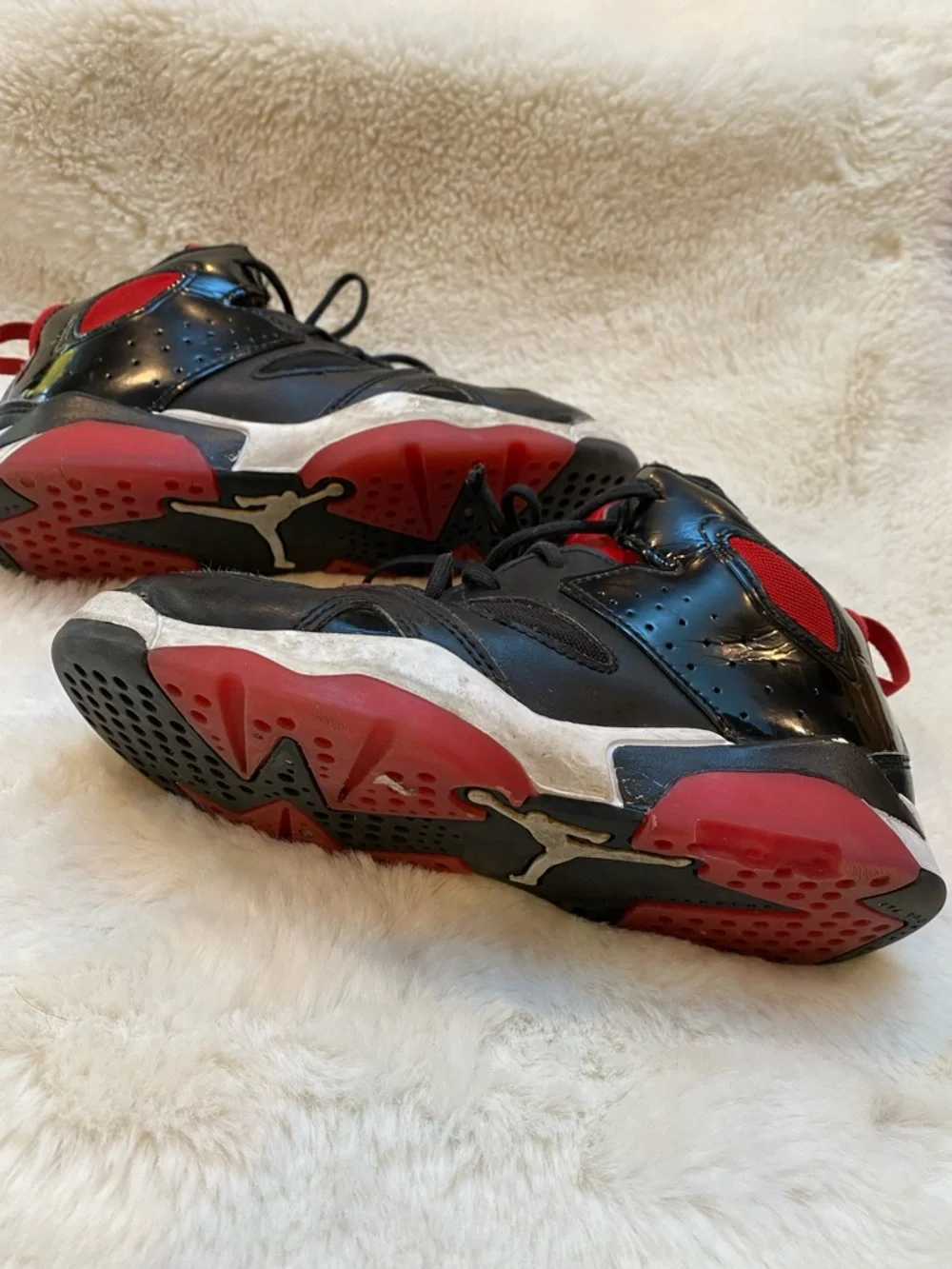 Nike Kids Black and Red High-Top Sneakers - Picture 3 of 8